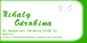mihaly odrobina business card
